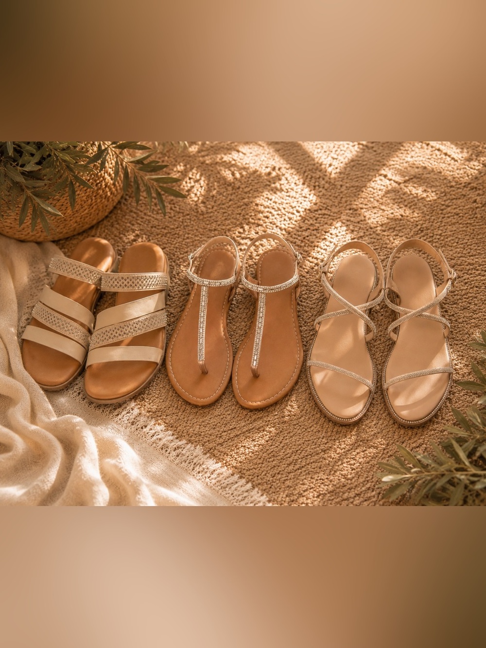 ✨All 3 for $20! Cute Women’s Sandal Lot!Rhinestone, Silver, Bling, Strappy,